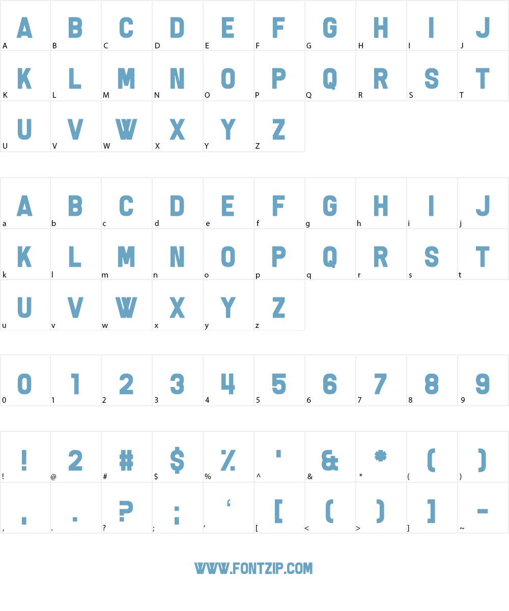 The 27 Club Font Character
